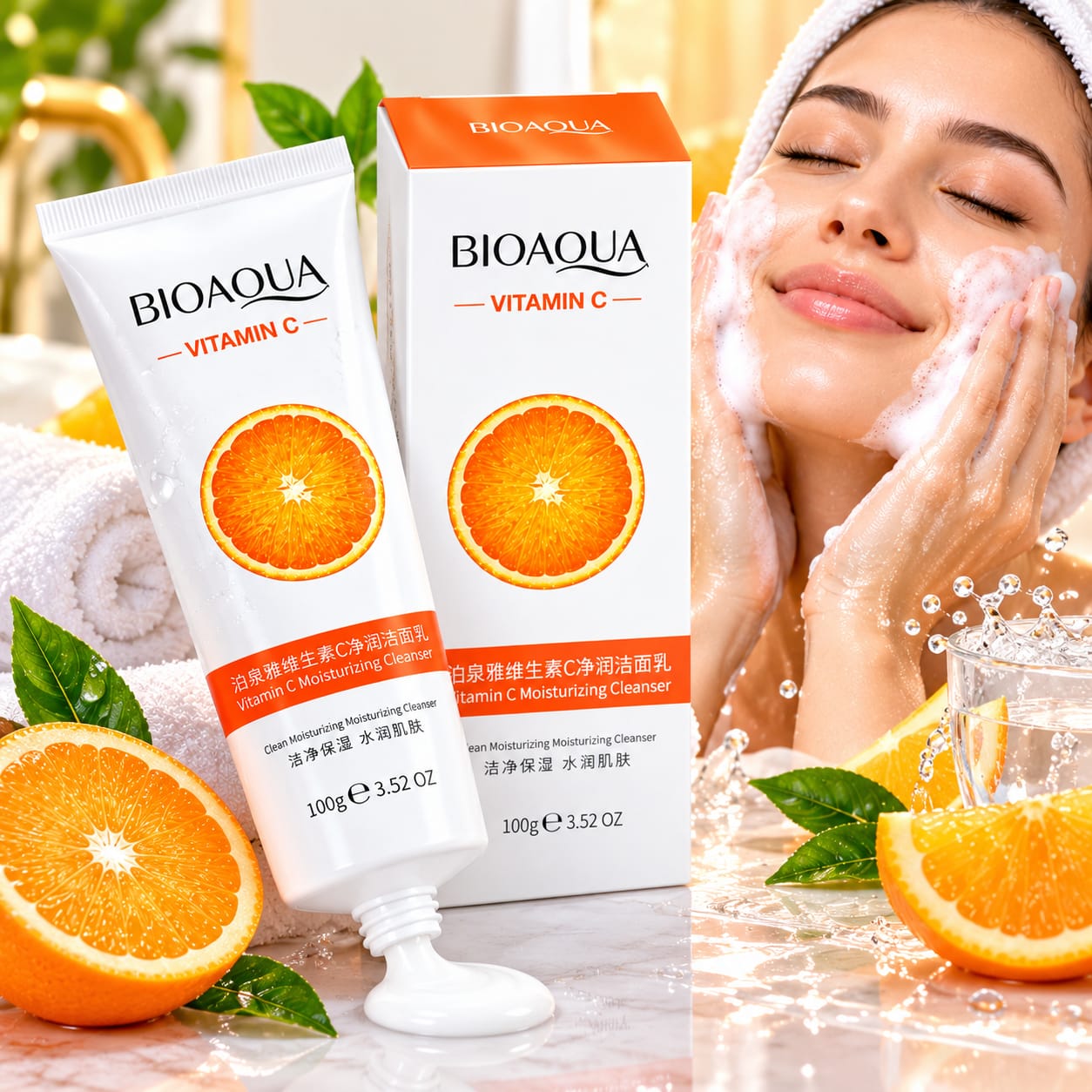 Jabón Limpiador Facial con Vitamina C Bioaqua 100 g